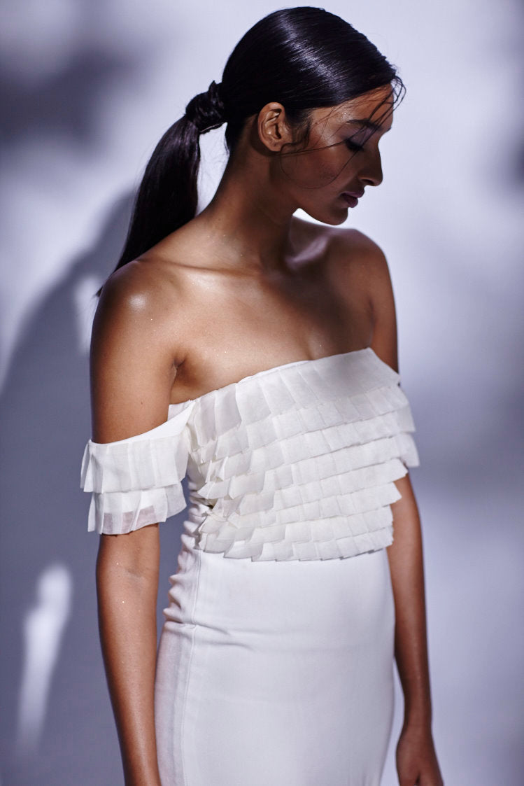 The Ivory Sheer Pencil Dress