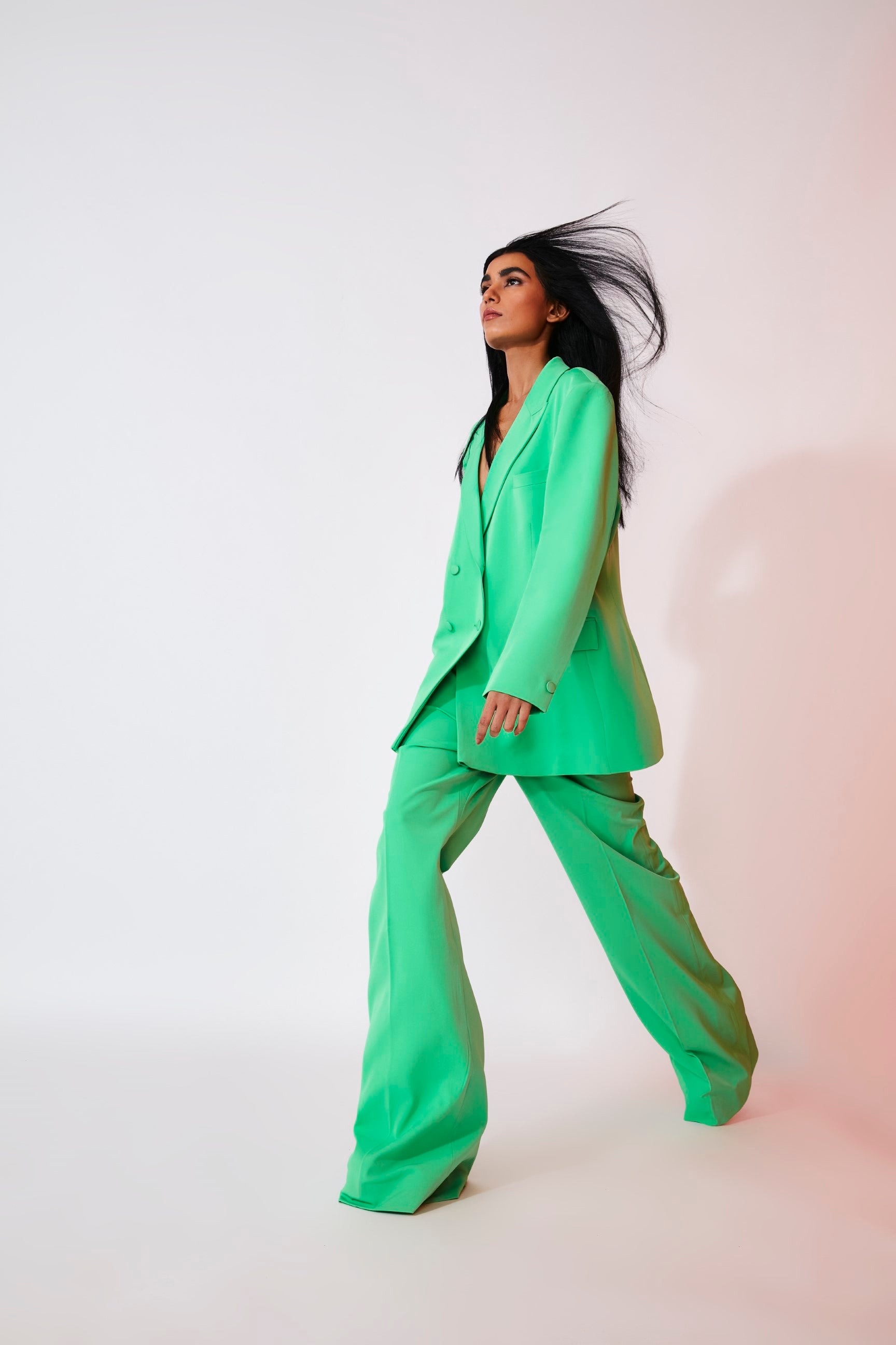 The Chartreuse Green Pant Suit