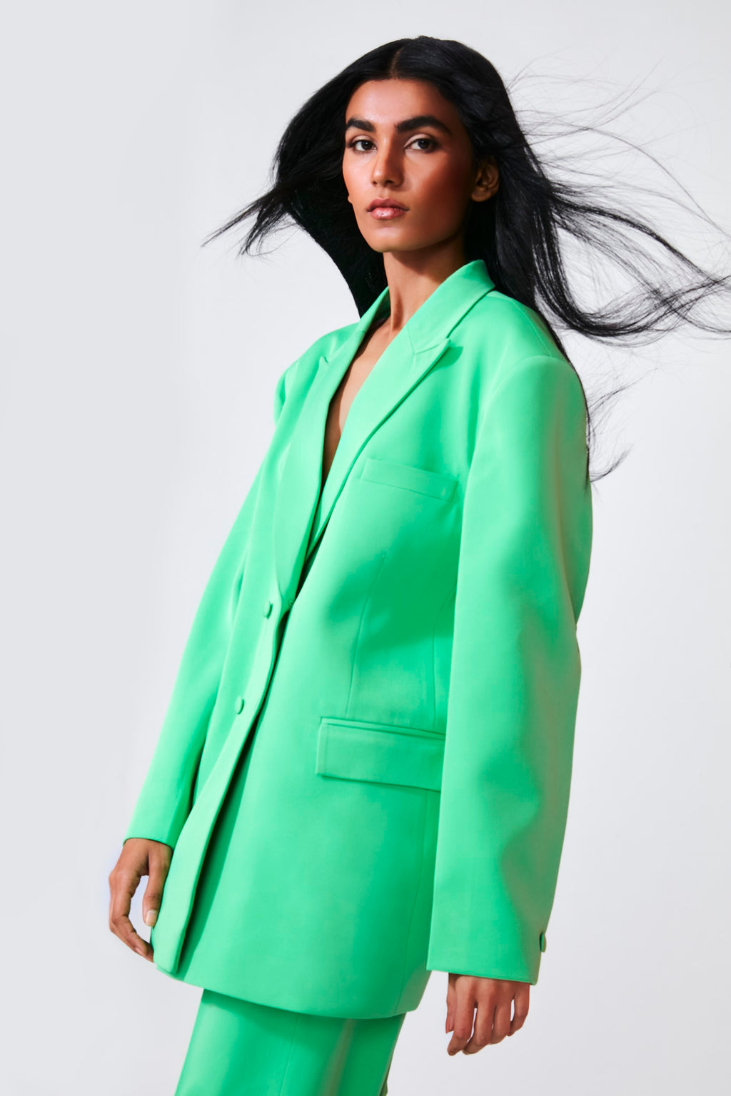 The Chartreuse Green Pant Suit